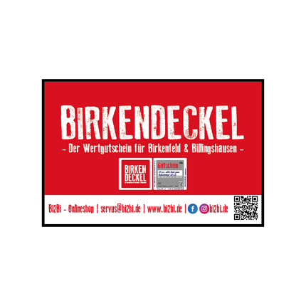 Birkendeckel im praktischen Visitenkartenformat