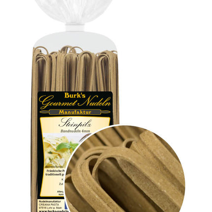 Burks_Manufaktur_Gourmet_Steinpilz_Tagliatelle_Bandnudeln_4mm_extra_lang_gewalzt_Pasta_Funghi_Porcini_250gr