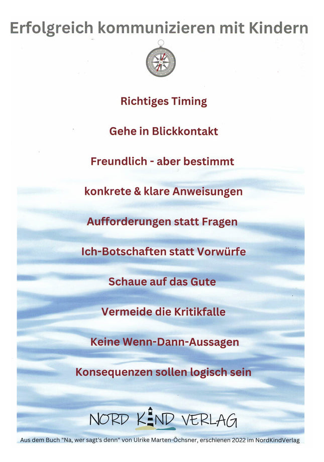 Kommunikationsposter A4 – Positive Sprache & klare Aufforderungen im Familienalltag