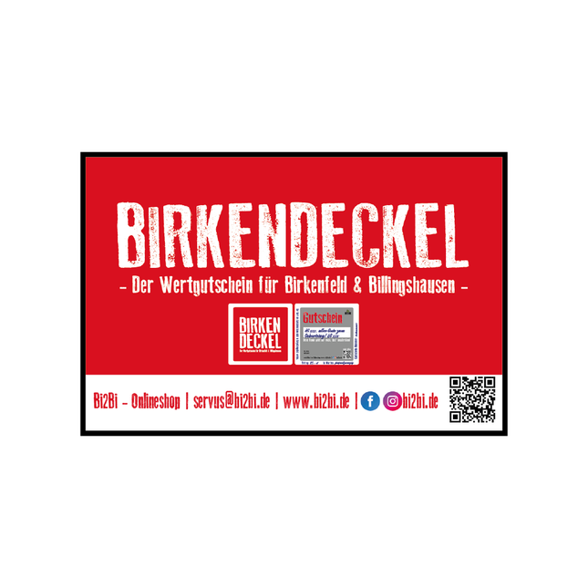 Birkendeckel im praktischen Visitenkartenformat