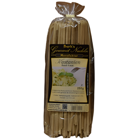 Gourmet Bio - Kastanien Bandnudeln lang, 4mm (250g) von Burk´s Nudeln
