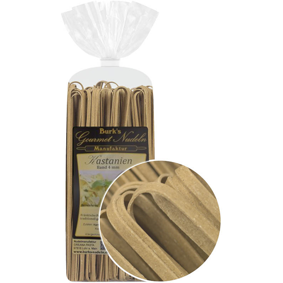 Gourmet Bio - Kastanien Bandnudeln lang, 4mm (250g) von Burk´s Nudeln