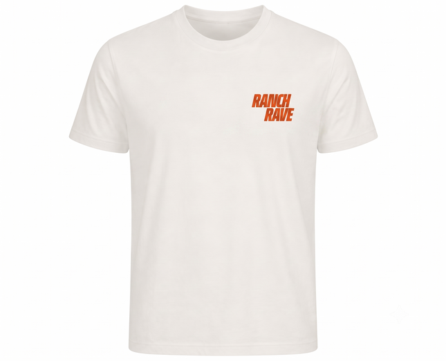 Ranch Rave "Classic" T-Shirt – Dein helles Festival-Statement |  | Bio-Baumwolle*