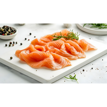 Ikarimi Lachsfilet kalt geräuchert und geschnitten