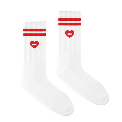 Socken zum Vatertag mit Herz & Name | Bio-Baumwolle | bi2bi.printwear