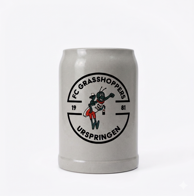 Grasshoppers Urspringen Bierkrug aus Keramik – 0,5 l