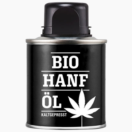 Set aus Rapsöl, Sonneblumenöl, Hanföl