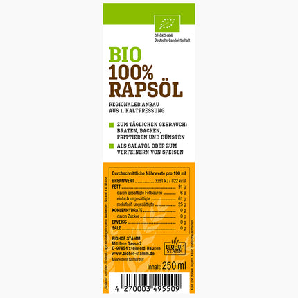 BIOLAND Rapsöl 250ml